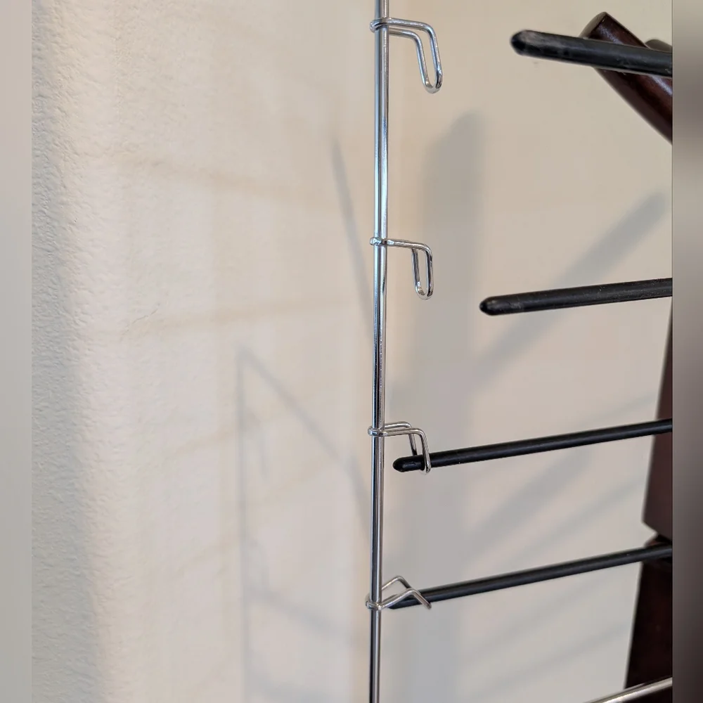 Multi-Tiered Heavy Duty Silver and Black Hangers, Set of 3
